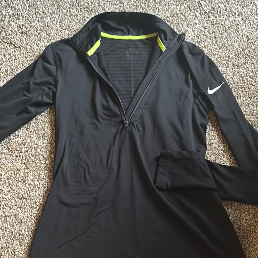 Nike Women's Black half zip athletic wear